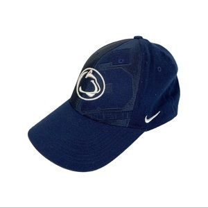 Vintage 90s Nike Penn State Nittany Lions Baseball Hat Swoosh Blue
